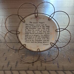 Antique Lords Prayer In Porcelain